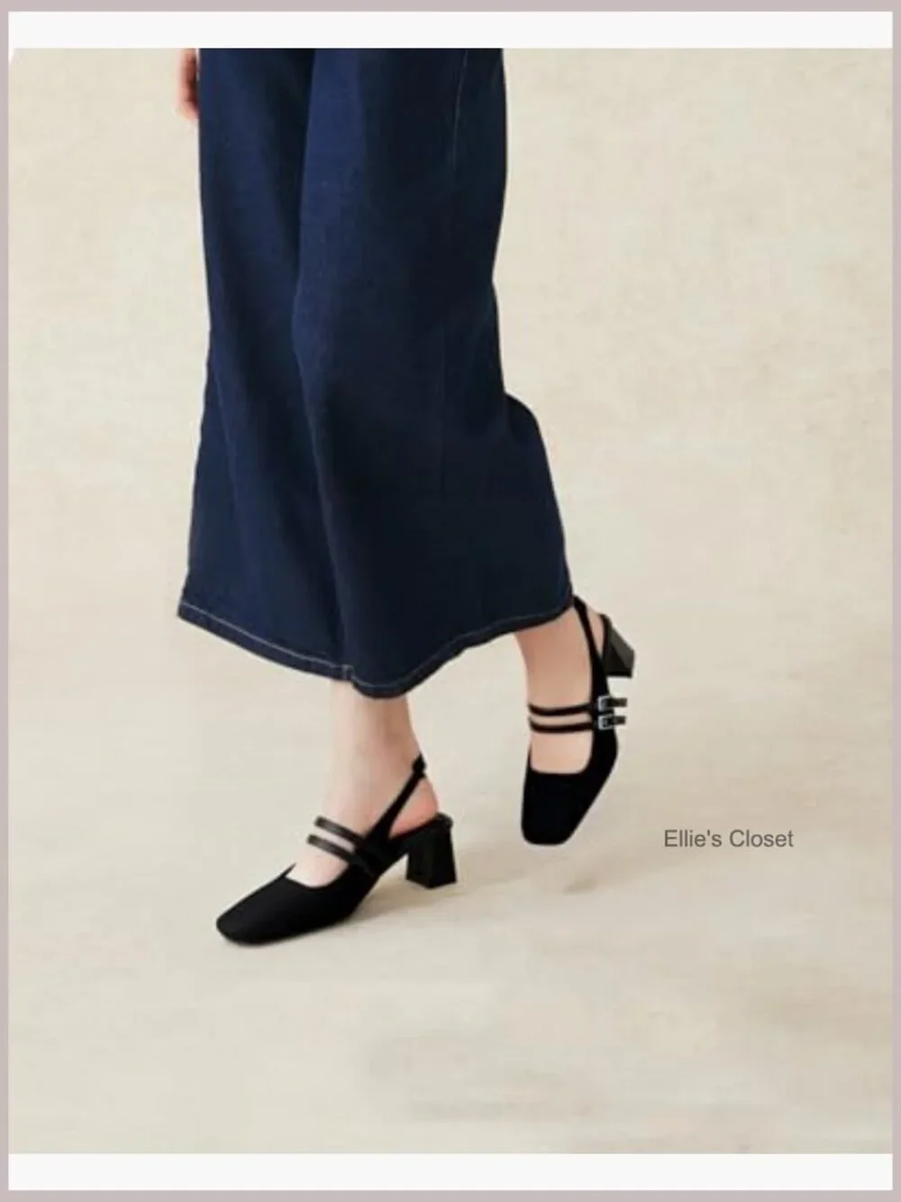 Women's Chunky Heel Mary Jane Pumps - Square Toe Slingback Dress Shoes